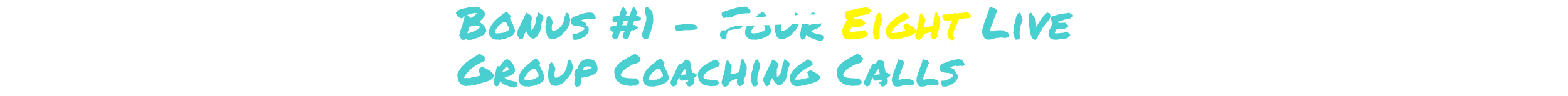 Bonus #1 - Eight Live Group Coaching Calls